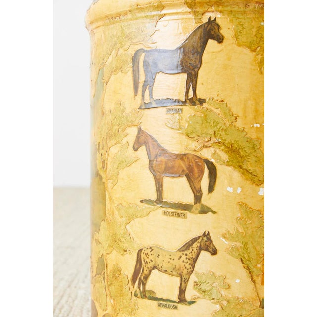Equine Decoupage Decorated Dairy Farm Milk Jug For Sale - Image 9 of 13
