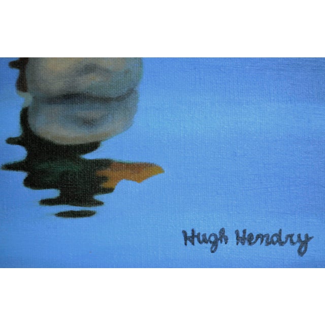 Blue Mallard Ducks in Pond With Lily Pads, Horizontal Landscape by Hugh Hendry For Sale - Image 8 of 10