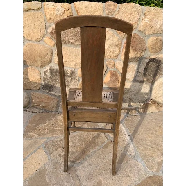 Traditional Early 20th Century Vintage Cane and Wood Chair For Sale - Image 3 of 7
