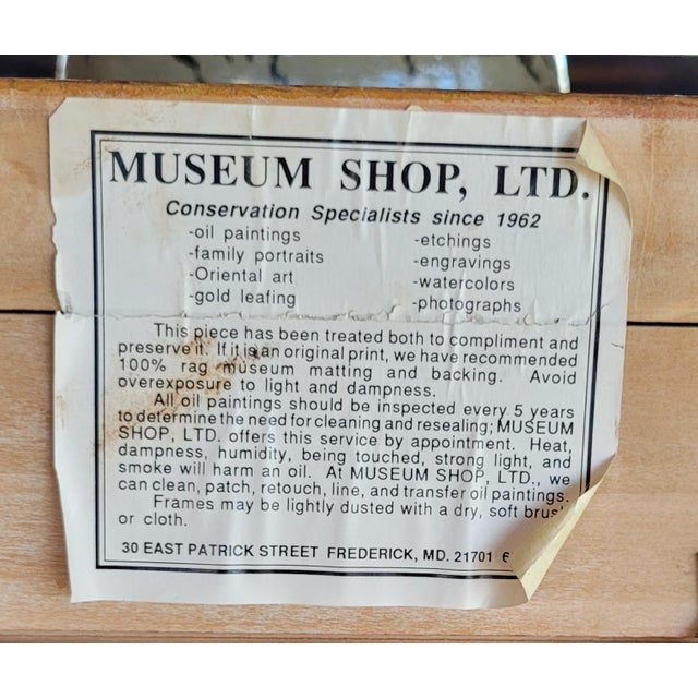 Tan Vintage Framed English Traditional Equestrian Oil Painting on Canvas For Sale - Image 8 of 10