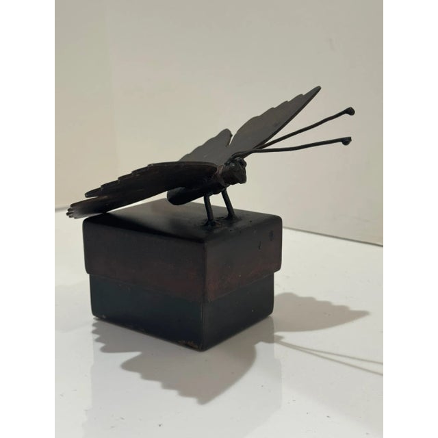 Elegant forged steel lidded box by celebrated Mexican designer Jan Barboglio, known for her distinctive blend of rustic...