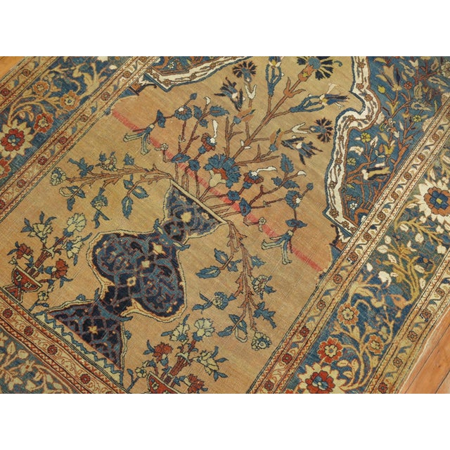 19th Century Hadji Jali Li Prayer Niche Rug - 4'2" x 6'2" For Sale - Image 9 of 10
