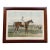 Antique Mahogany Framed Horse Litho Print For Sale