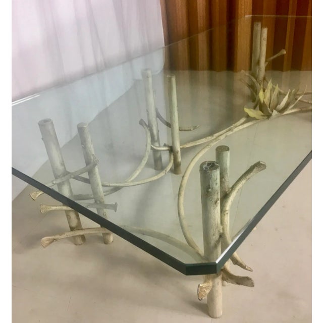 Ivory Large Silas Seandel Wrought Iron Coffee Table |Southwest Desert Design For Sale - Image 8 of 9