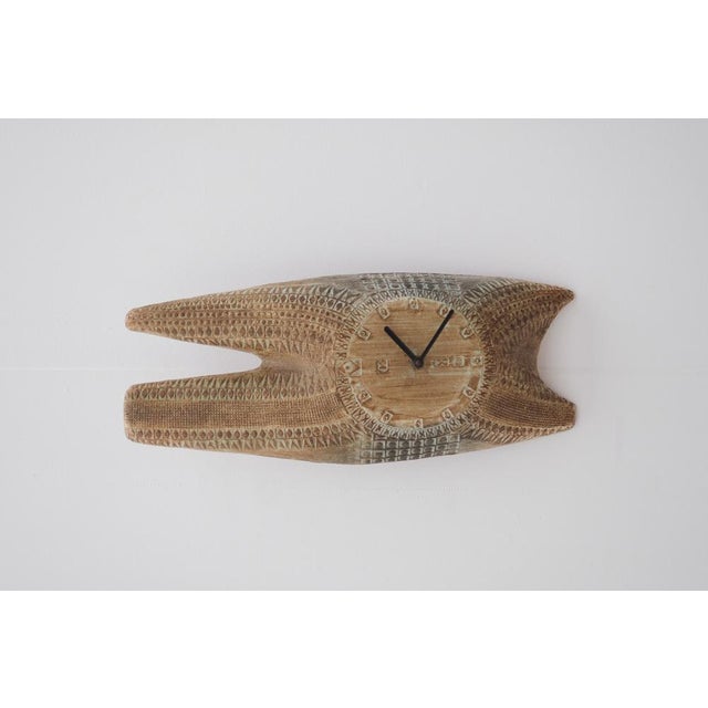 Ceramic Wall Clock by Pat and Joe Rowland for Sant Vicens, 1970 For Sale - Image 6 of 6