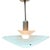 Late 1980s Streamlined inspired Memphis Sky Blue art glass pendant chandelier with glass by Three Zones. Features a...