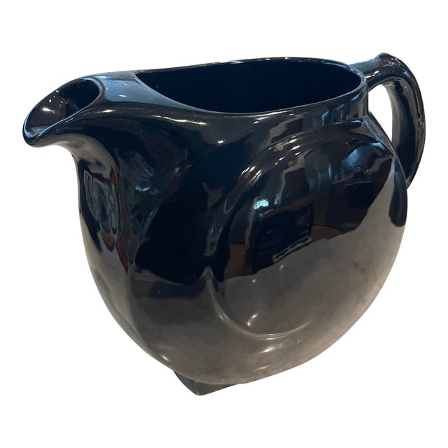 1960s Mid Century Modern Frankoma Black Pitcher - Rare For Sale