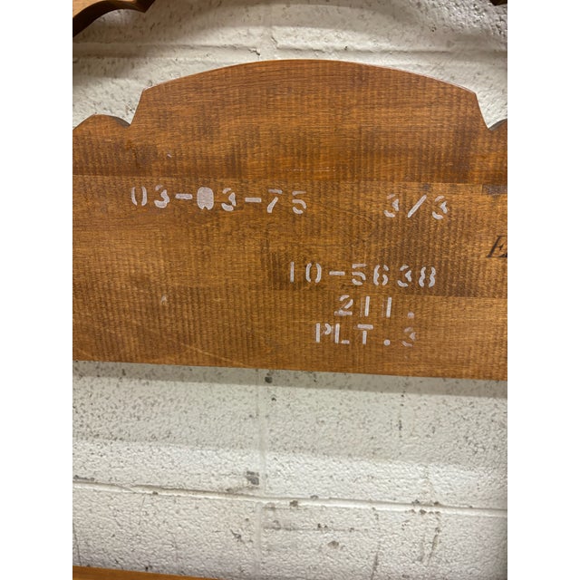 Wood Vintage Ethan Allen Heirloom Nutmeg Maple Twin Size Colonial Style Headboard For Sale - Image 7 of 10