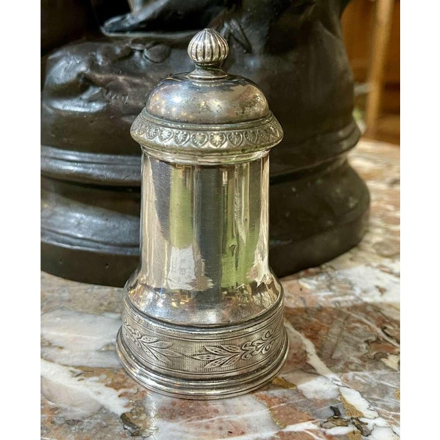 Early 20th century Christofle silver-plated pepper mill - H=10cm D base=5.5cm This piece has an attribution mark, I am...