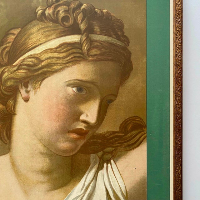 Jacques Louis David Vintage 1948 Neoclassical Mourlot Fine Art Lithograph Print Framed Art Deco Paris Exhibition Poster " Les Sabines " 1799 For Sale - Image 12 of 15