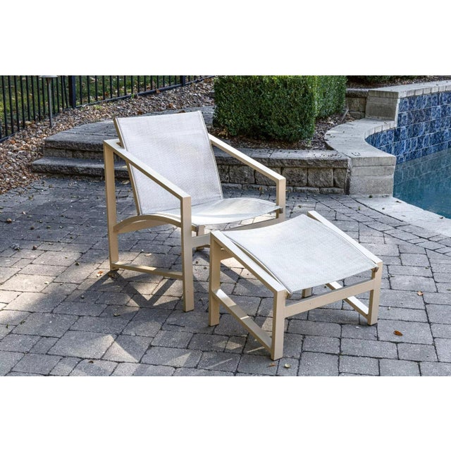Pavilion Aventura Patio Armchairs with Pair of Ottomans and Side Tables - 8 Piece Set For Sale - Image 10 of 12