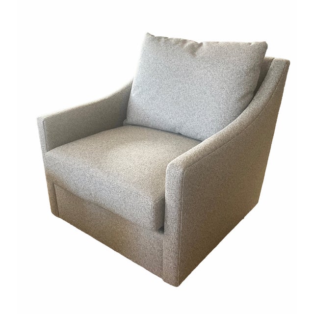 Modern Ruby Modern Swivel Lounge Chair For Sale - Image 3 of 8