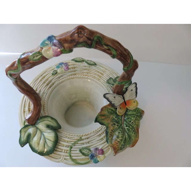 Fitz and Floyd Fitz & Floyd Classics Butterfly Basket, Old World Rabbits Collection For Sale - Image 4 of 9