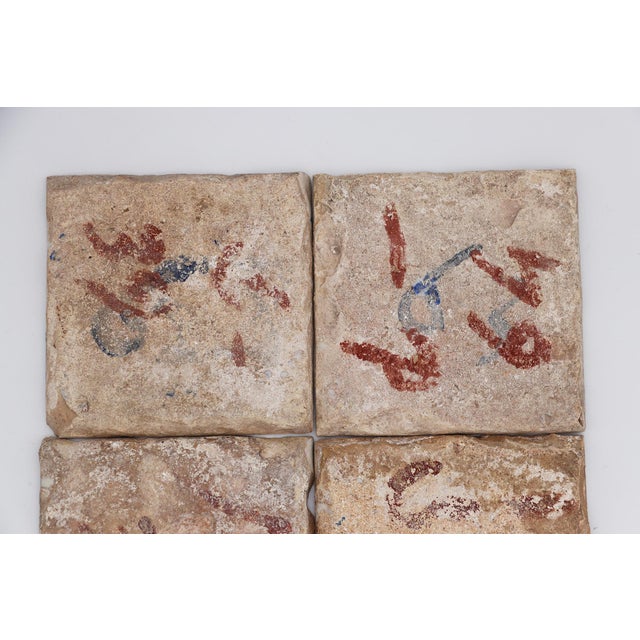 18th Century Gorgeous Set of Four Naturalistic Portuguese Tiles For Sale - Image 10 of 12