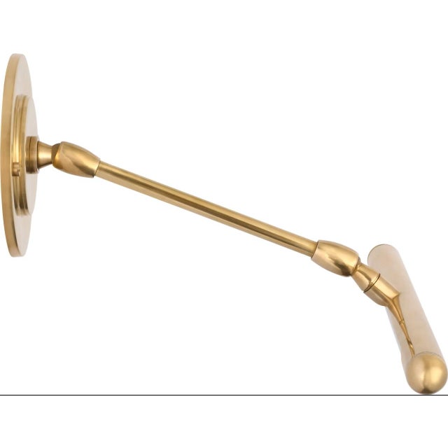 Traditional Amber Lewis for Visual Comfort Signature Emery 12" Picture Light in Hand-Rubbed Antique Brass For Sale - Image 3 of 7