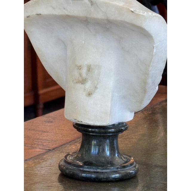 1950s Alabaster Bust of Dante For Sale - Image 9 of 9