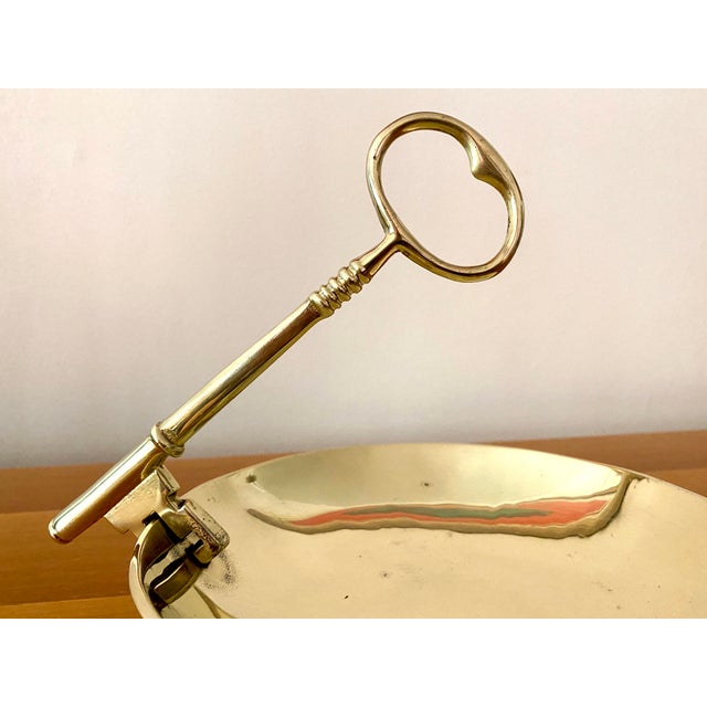 Vintage Virginia Metalcrafters Solid Brass Bowl With Key Handle Chairish