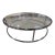 Restoration Hardware Round Glass Top Coffee Table For Sale