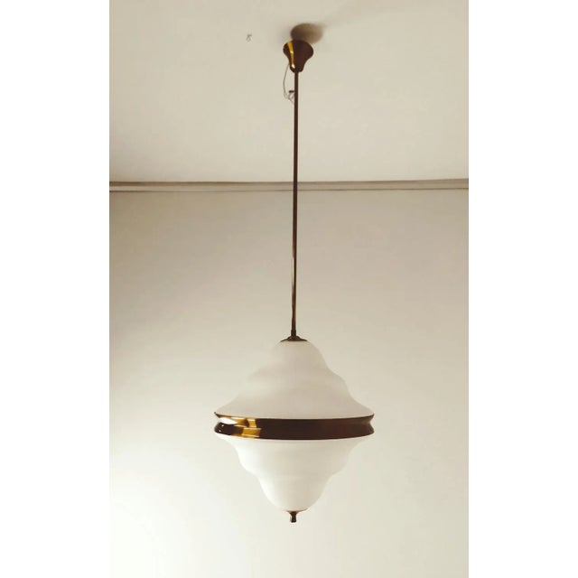 Italian Glass Pendant Light from Arredoluce, 1950s For Sale - Image 9 of 9