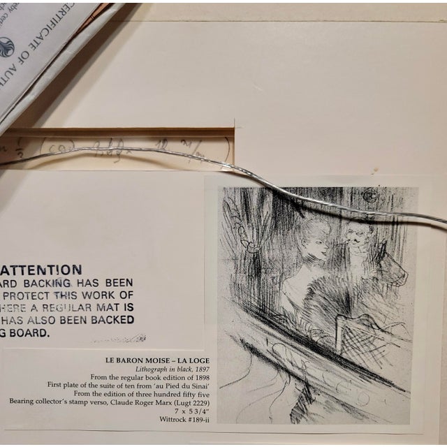 Toulouse-Lautrec "Le Baron Moise - La Loge" -Vintage Lithograph For Sale - Image 9 of 9