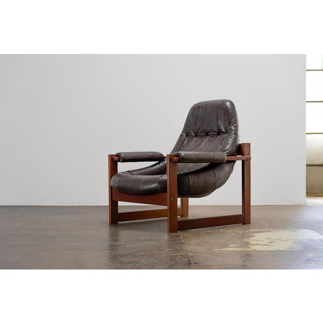Brazilian Modern Leather Sofas and Lounge Chair by Percival Lafer, 1970s, Set of 3 For Sale - Image 17 of 18