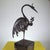 Metal After Carlo Rizzarda, Bird Sculpture, Iron with Black Marble Base For Sale - Image 7 of 11