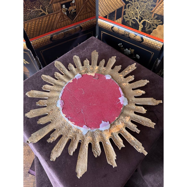 Antique Sunburst Mirror For Sale - Image 9 of 9