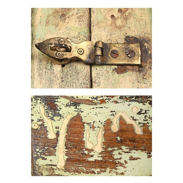 Glass Cabinet in Patinated Wood For Sale - Image 5 of 6