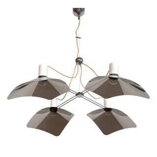 Mid-Century Modern Corolla Pendant Light in Chrome from Giovanni Grignani, Italy, 1970s For Sale