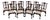 Set of 10 Henkel Harris Clawfoot Mahogany Dining Chairs For Sale