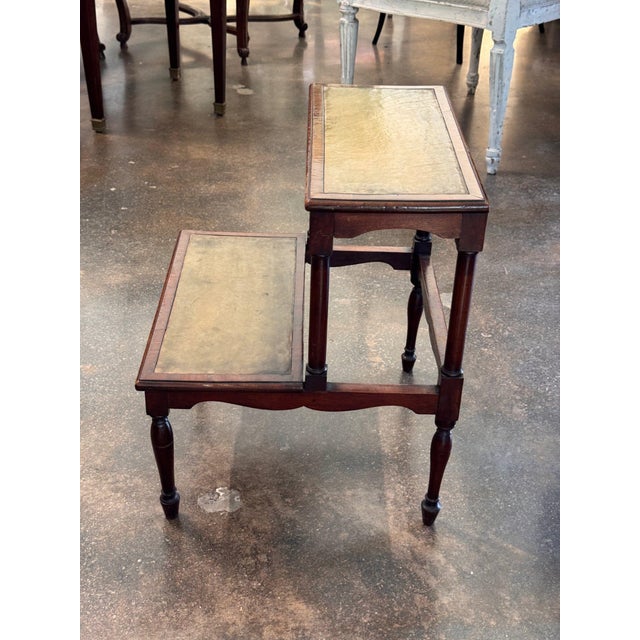 Wood 19th Century Mahogany Library Steps For Sale - Image 7 of 10