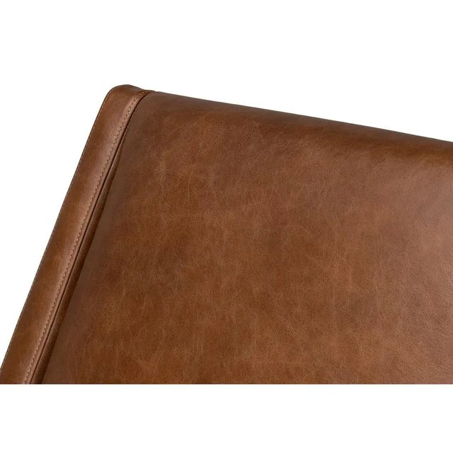 Contemporary Leather Accent Chair For Sale In Raleigh - Image 6 of 12