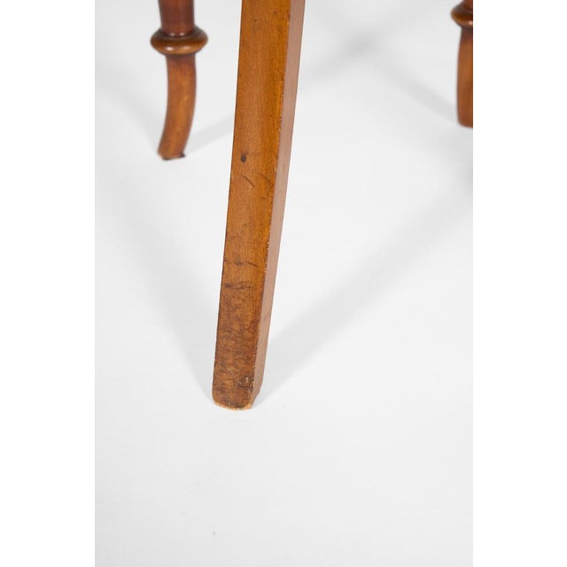 Brown Italian Curved Back Chair in Walnut with Red Velvet Seat, Early 20th Century For Sale - Image 8 of 18