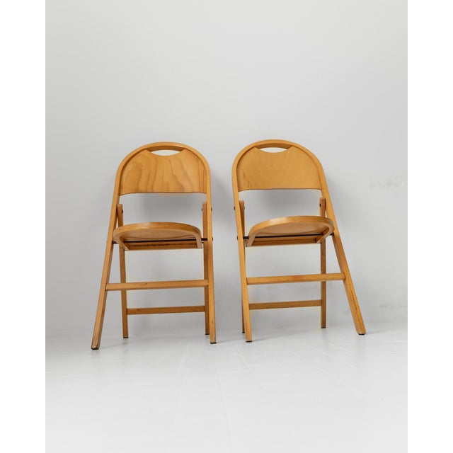 Vintage Tric Folding Chairs by Achille and Pier Giacomo Castiglioni for Bernini, 1970s, Set of 2 For Sale - Image 12 of 13