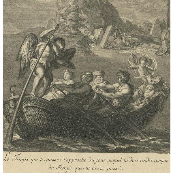 Picart, Illustration of the Allegory of Time, 1720, Print For Sale - Image 4 of 5