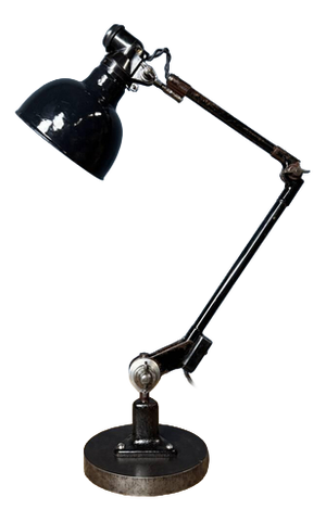 Black Table Lamp with Enamel Shade from Rademacher
