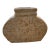 Vintage Earthenware Vessel With Incised Basket Weave Pattern For Sale
