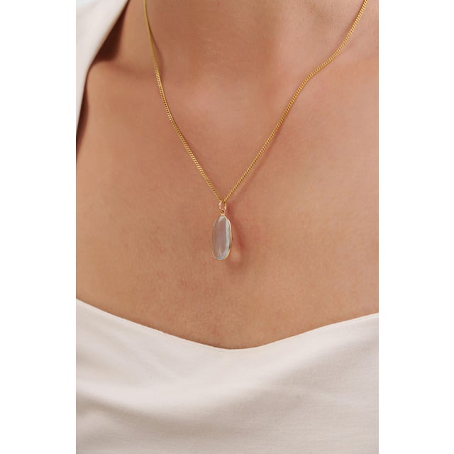 Not Yet Made - Made To Order Asian Antique Style Uncut 3.55 Carat Aquamarine Pendant 14k Gold Charm Jewelry For Sale - Image 5 of 16