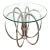 MCM Milo Baughman Style Sculptural Chrome & Glass Accent/End Table For Sale