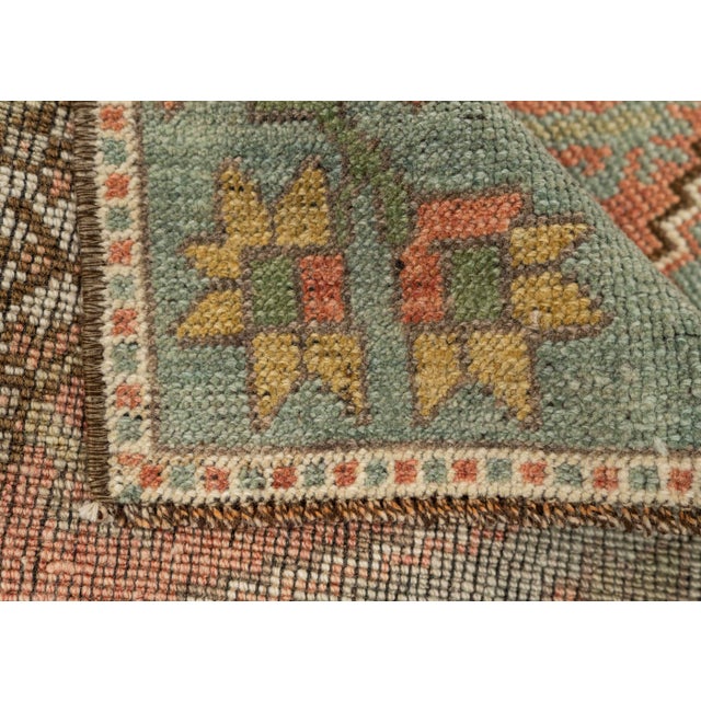 Turkish Mini Rug Oriental Hand Knotted Vintage Rug 1'5" x 2'11" #21294 For Sale In Houston - Image 6 of 8