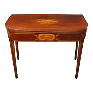 Circa 1780 George III English Flip Top Tea Table