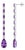 Amethyst Long Drop Earrings, Silver, Gold, Pair For Sale