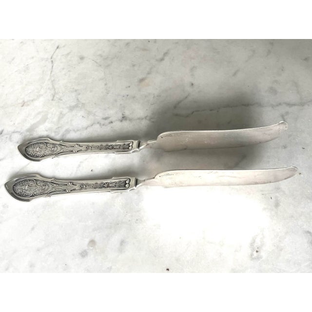 Silver Antique Wood and Hughes Sterling Silver Butter Knives - 1875 For Sale - Image 8 of 10