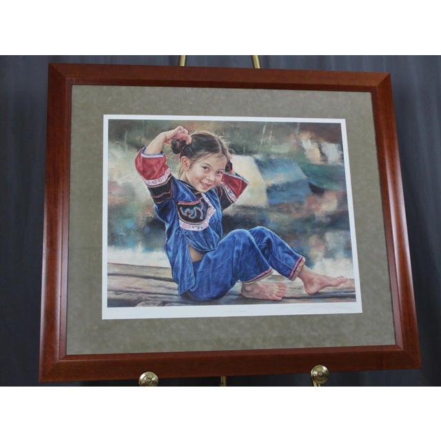 Rare and large framed print, numbered edition of 750 with certificate of authenticity both signed by the artist. "I love...