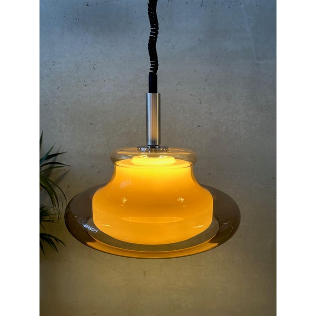Vintage Adjustable Pendant Lamp in Acrylic, 1970s For Sale - Image 6 of 11