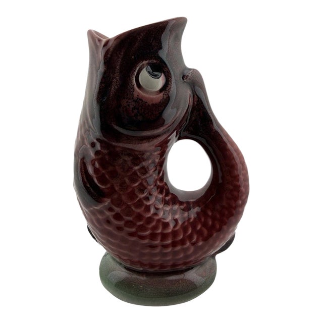 Vintage MCM Jay Willfred Open Mouth Fish Vase Andrea by Sadek Portugal For Sale