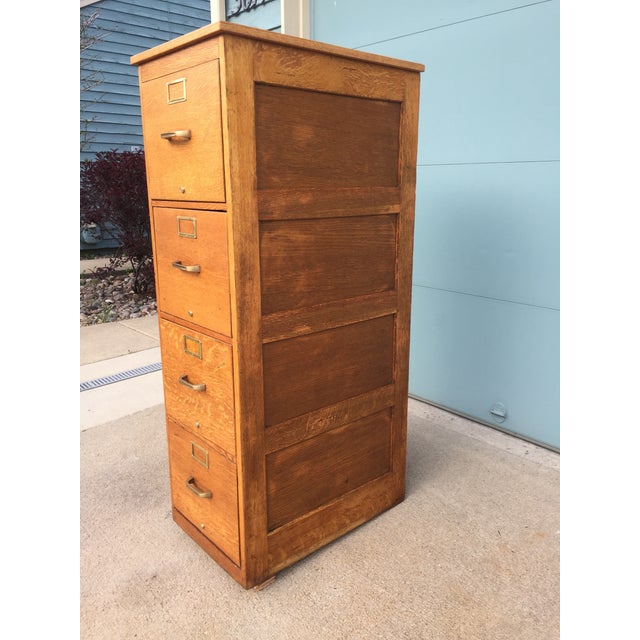 Globe Wernicke Tiger Oak C. 1900s Antique Legal Size 4 ...