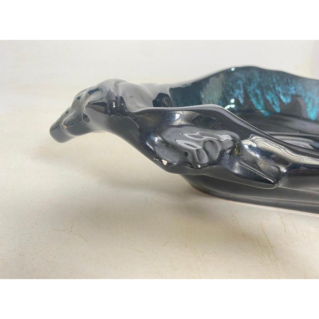 Large Ceramic Blue Vide Poche, 1960 For Sale - Image 10 of 14