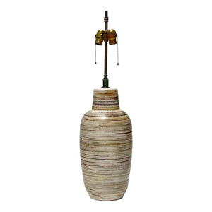 Design Technics Mid-Century Modern Art Pottery Table Lamp, Unmarked