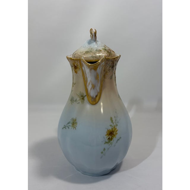 Antique L. Sazerat Limoges Floral Porcelain Tea Pot For Sale - Image 4 of 15